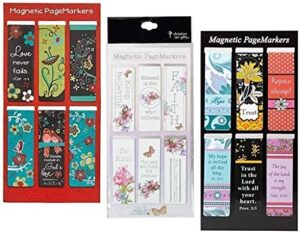 18 inspirational magnetic bookmarks bundle | for bible, book, planner and journal