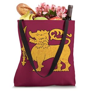 Sri Lanka Flag with vintage national Sri Lankan colors Tote Bag