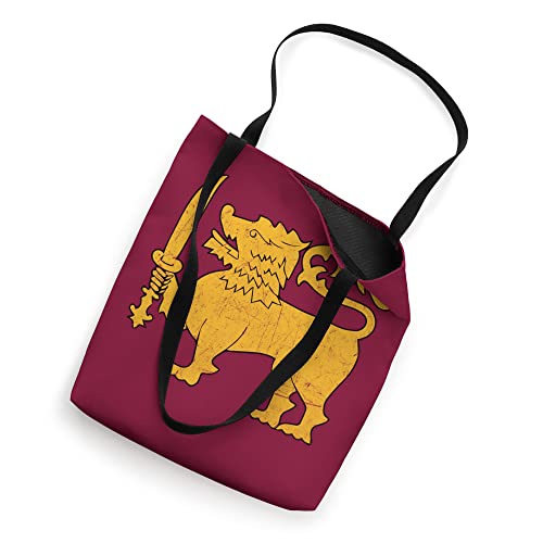 Sri Lanka Flag with vintage national Sri Lankan colors Tote Bag