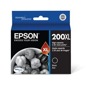 epson t200 durabrite ultra -ink high capacity black -cartridge (t200xl120-s) for select epson expression and workforce printers
