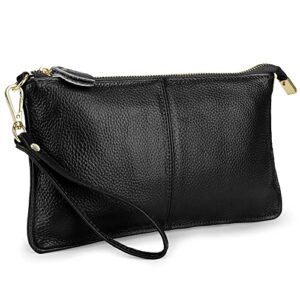 uromee wristlet wallet clutch purses for women genuine leather crossbody bag handbag with detachable shoulder chain