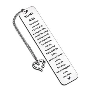gifts for son from dad mom inspirational gifts bookmark for him son gifts 21st 18th birthday gifts for him christmas book mark for son in law boys teens back to school graduation gifts men women
