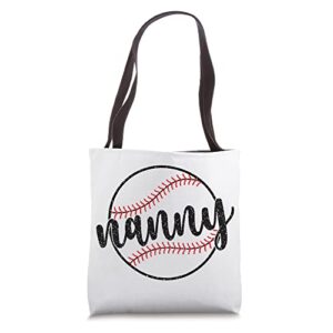 proud baseball nanny grandma of a baseball player tote bag