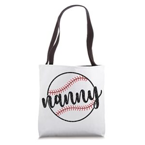 Proud Baseball Nanny Grandma Of A Baseball Player Tote Bag