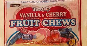 tootsie vanilla & cherry fruit chews net wt 5.83 oz (165g) limited edition tootsie rolls
