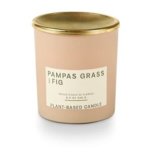 illume verde lidded jar candle, fig & pampas grass