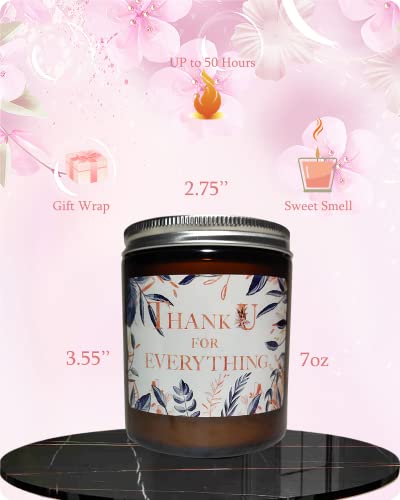 Scented Candle, Gift for Girlfriend, Women, Thank U for Everything, Thanksgiving for Mom, Bluebell Scent Aromatherapy Candle, Her, Wife, Women, Mother Birthday Gift Idea, 7oz