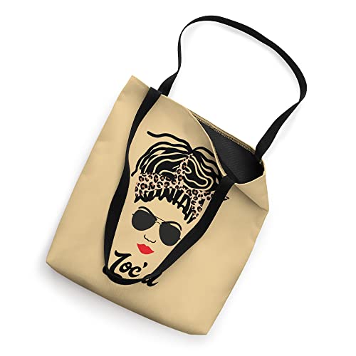 Loc'd Black Woman Silhouette Leopard Bandana Locs Tote Bag