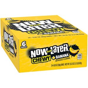 now and later now & later soft taffy chewy fruit chews, (pack of 24)