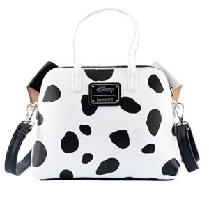 loungefly – disney – 101 dalmatians 60th anniversary cosplay – crossbody bag purse, white (rs471784)