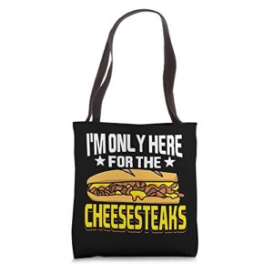 cheesesteak, cheesesteak rolls, philly cheesesteak tote bag