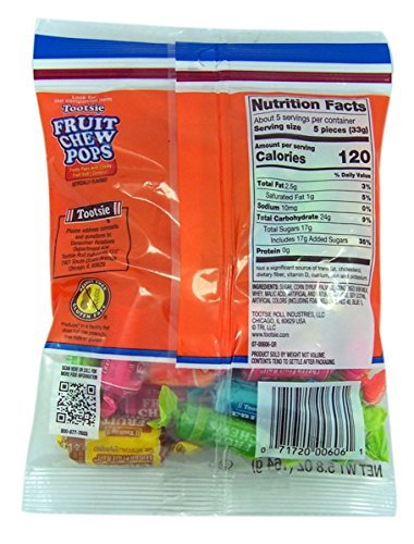 Tootsie Fruit Chews Assorted Fruit Rolls, 5.8 oz, Pack of 3