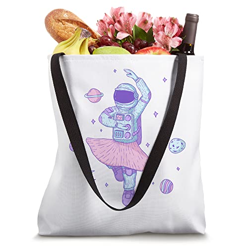 Ballerina Space Astronaut Tote Bag