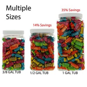 Tootsie Roll Midgies Assorted (Medium) Size 1.5LB - Original Individually Wrapped Assorted Flavor Tootsie Rolls in 48 FL OZ Gift Ready Reusable Square Jar