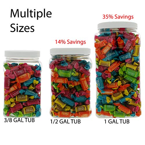 Tootsie Roll Midgies Assorted (Medium) Size 1.5LB - Original Individually Wrapped Assorted Flavor Tootsie Rolls in 48 FL OZ Gift Ready Reusable Square Jar