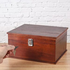 Hawkerrz Wooden box with hinged lid | Large Keepsake box | Premium decorative keepsake boxes with lids | Hand crafted ACACIA wood box with lid | Classic wooden storage box with lock and key | Decorative wooden storage box for Jewelry, toys and keepsakes