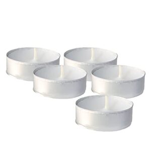 candlenscent colored tea light candles | unscented | white | made in usa (pack of 10)