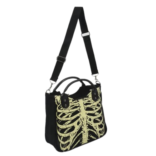 Goth Purse Aesthetic Tote Bag Grunge Bag Fairy Grunge Clothes Y2k Fashion Goth Clothing (Black)