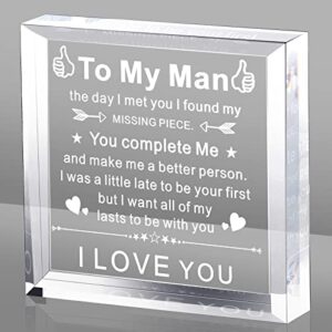 to my man gift for him valentine gift anniversary birthday gifts for boyfriend i love you gift for him fiance husband keepsake for groom engagement wedding christmas father’s day (classic style)