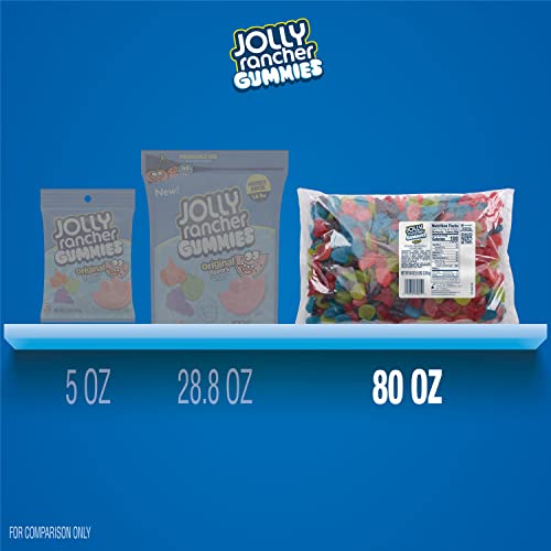 JOLLY RANCHER Assorted Fruit Flavored Chewy, Bulk, Movie Snack Gummies Candy Bulk Bag, 5 lb