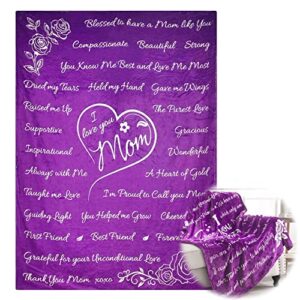 aiishow gifts blanket for mom mother’s day, 59 inch x79 cozy flannel throw blankets, i love you print women, unique mother from daughter or son, birthday, mothers day (fba-43ais-us-ilymqt-zy)