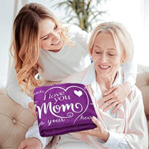 Aiishow Gifts Blanket for Mom Mother's Day, 59 inch x79 Cozy Flannel Throw Blankets, I Love You Print Women, Unique Mother from Daughter or Son, Birthday, Mothers Day (FBA-43AIS-US-ILYMQT-ZY)