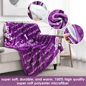 Aiishow Gifts Blanket for Mom Mother's Day, 59 inch x79 Cozy Flannel Throw Blankets, I Love You Print Women, Unique Mother from Daughter or Son, Birthday, Mothers Day (FBA-43AIS-US-ILYMQT-ZY)