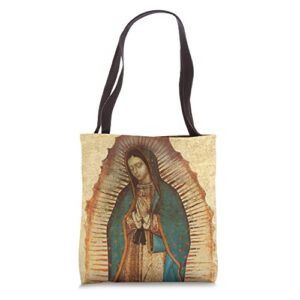 our lady virgen de guadalupe virgin mary basilica tote bag