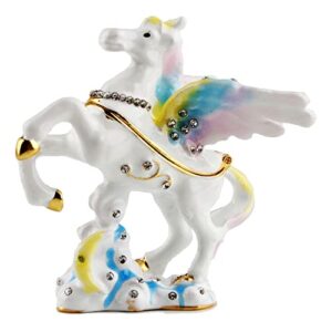 pegasus winged horse figurine collectibles horse trinket box hinged jewelry boxes unique gift for home decor