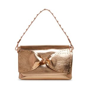 betsey johnson womens bloomin’ betsey johnson bloomin bows satchel, gold, one size us