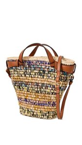 ulla johnson women’s mallorca mini crossbody bag, mosaic, tan, one size