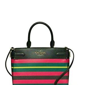 Kate Spade Staci Wrapping Paper Print Medium Satchel Black multi