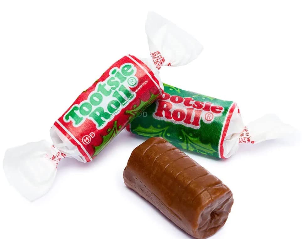 Tootsie Roll Christmas Chocolate and Vanilla Flavored Midgees, Pack of 2 12oz Bags