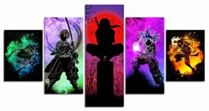 japanese anime poster canvas wall art one piece 5 pieces hd pictures print for living room home bedroom playroom decor gougind