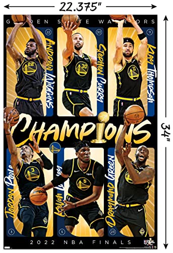Trends International NBA Golden State Warriors - 2022 Commemorative NBA Finals Champions Wall Poster