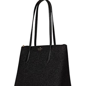 Kate Spade New York Shimmer Glitter Large Tote Shoulder Bag (black)