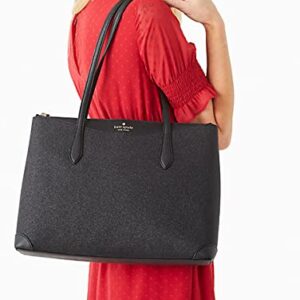 Kate Spade New York Shimmer Glitter Large Tote Shoulder Bag (black)