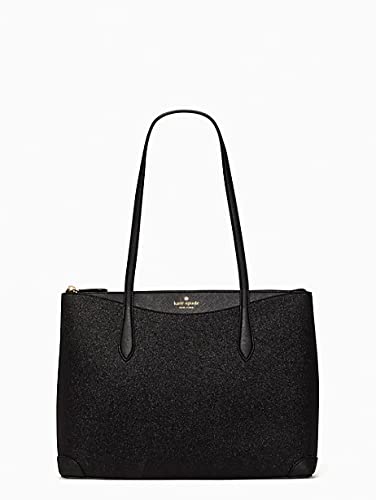 Kate Spade New York Shimmer Glitter Large Tote Shoulder Bag (black)