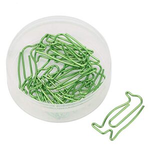 20pcs paper clips, green iron penguin shape decorative metal binder bookmark clips page marker stationery school office supplies gifts for women coworkers students teachers