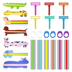 qonia 25 pieces dyslexia strips guide strips animal bookmarks finger tracking rulers