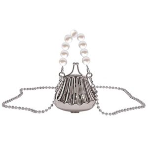 zenosy mini pearl evening bag for women fashion handbag satchel purse shoulder bag crossbody purse with pearls