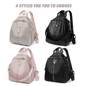 Small Cute Backpack Purse for Women Convertible Casual Shoulder Bag Fashion Satchel Handbag with Anti-Theft Pocket (Pink)