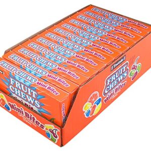 Fruit Chews Mini Bites Candy Coated Chews Movie Theater Box, 3.5 oz (Case of 12)