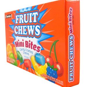 Fruit Chews Mini Bites Candy Coated Chews Movie Theater Box, 3.5 oz (Case of 12)