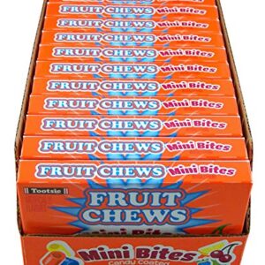 Fruit Chews Mini Bites Candy Coated Chews Movie Theater Box, 3.5 oz (Case of 12)