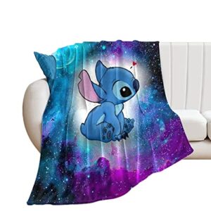 cartoon throw blanket fuzzy cozy microfiber fleece sherpa blankets for home couch, bed and sofa 50″x60″