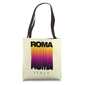 enjoy wear vintage cool rome italy graphic tees, roma italia tote bag