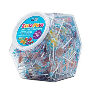 zollipops clean teeth lollipops | anti-cavity, sugar free candy with xylitol for a healthy smile – great for kids, diabetics and keto diet (assorted flavors), 150 count (pack of 1), 7420