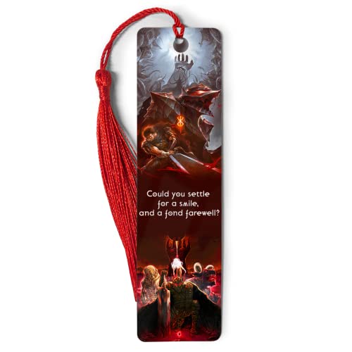 Bookmarks Metal Ruler Berserk Tassels Collage Bookography Quote Reading Measure Bookworm for Book Bibliophile Gift Reading Christmas Ornament Markers