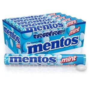 mentos chewy mint candy roll, mint, non melting, party, 14 count (pack of 15) – packaging may vary